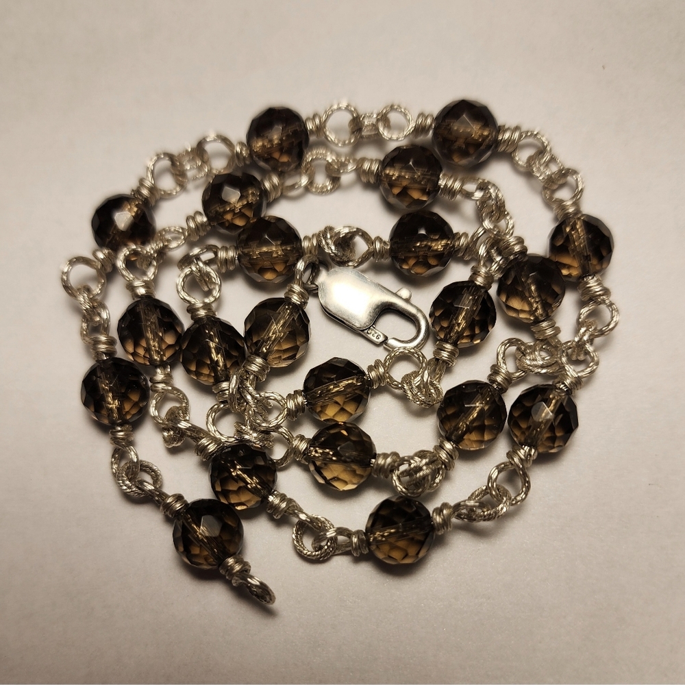 🩶Faceted Smokey Quartz Necklace